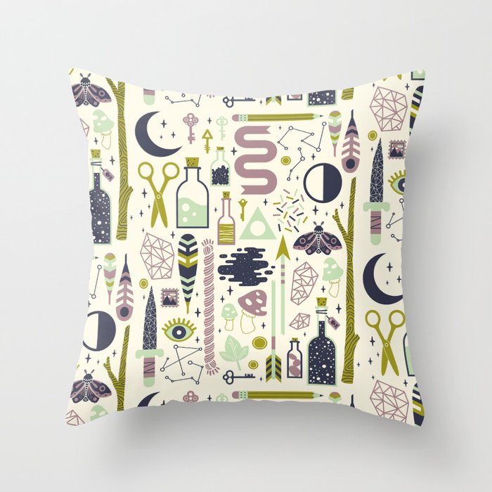 The Witch's Collection Throw Pillow