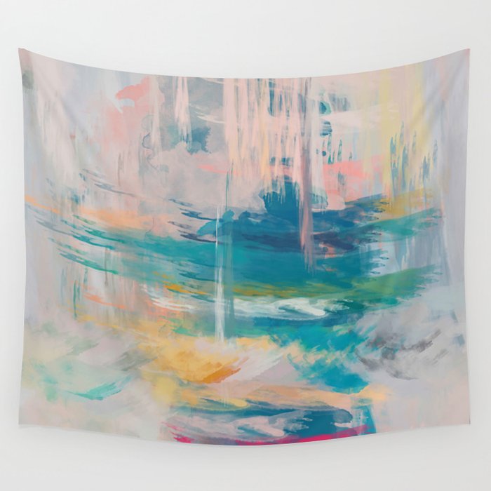 Pastel Abstract Art Wall Tapestry