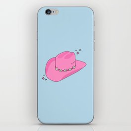 Abstract Cowboy Hat Pink And Blue Print Preppy Modern Aesthetic iPhone Skin