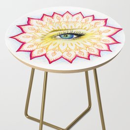 Flower eye mandala Side Table