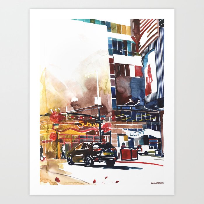New York area next to the W42St Art Print