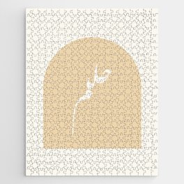Helm=Dream - Arabic Cream and White Abstract  Jigsaw Puzzle