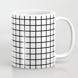 Black and White Grid Graph Coffee Mug