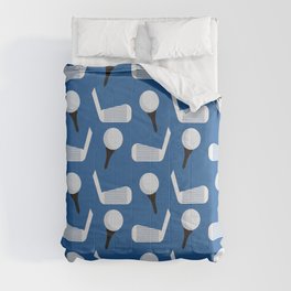 Golfing Pattern (Blue) Comforter