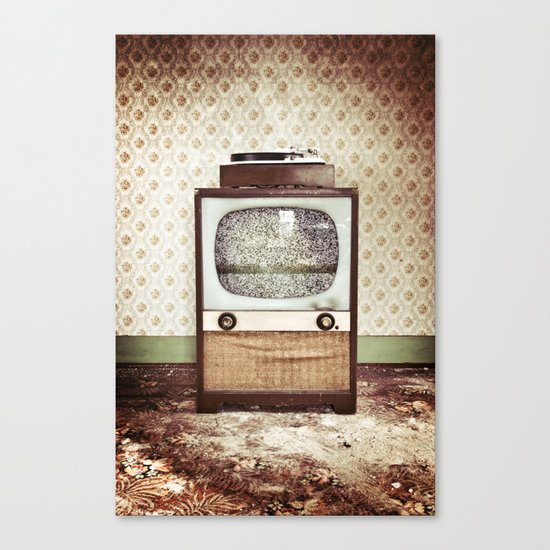 Vintage Entertainment Center Canvas Print