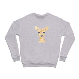 cute baby deer watercolor  Crewneck Sweatshirt