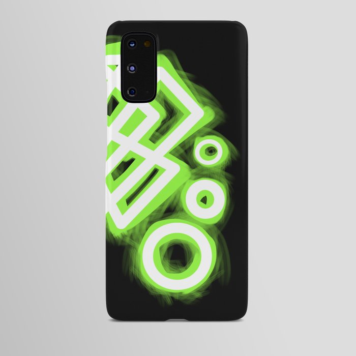Glowing green cyberpunk pattern Android Case