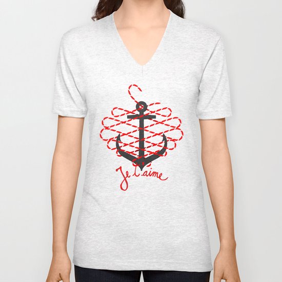 Je t'aime Unisex V-Neck