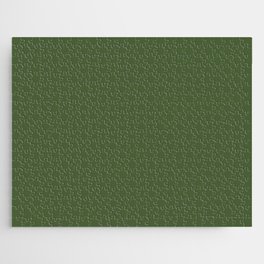 Dark Green Solid Color Pantone Garden Green 19-0230 TCX Shades of Green Hues Jigsaw Puzzle