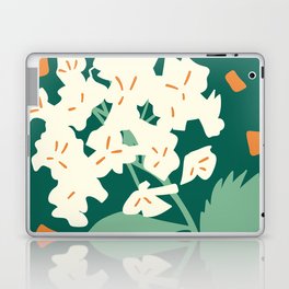 Elderflower Garden Minimalist Green Laptop Skin