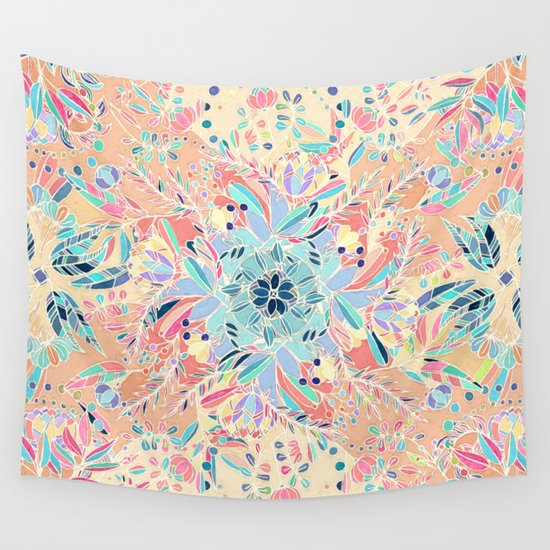 Paradise Doodle Wall Tapestry
