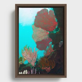 Colored Corals in Mexico | Underwaterworld  Framed Canvas