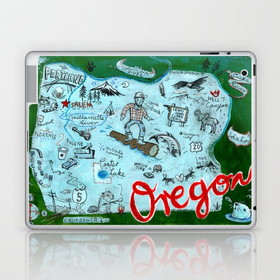 Map of Oregon Laptop & iPad Skin
