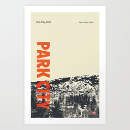 Park City Vintage Modern Poster Art Print