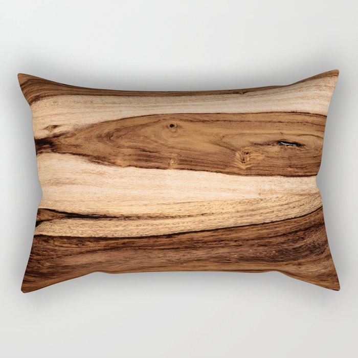 Sheesham Wood Grain Texture, Close Up Rectangular Pillow