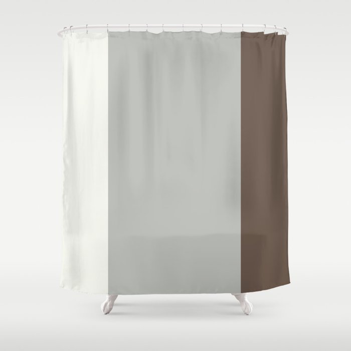 Benjamin Moore 2019 Color Of Year Metropolitan Mustang Brown Snowfall White Vertical Stripes Shower Curtain By Pipafineart