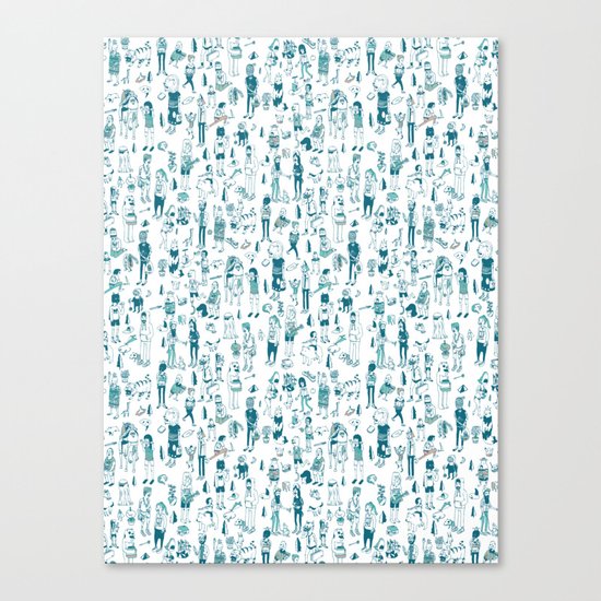 Crowd Pattern Canvas Print
