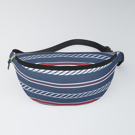 Nautical Blue Ropes, Sailor Stripes Fanny Pack