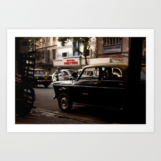 Mumbai Taxi Art Print