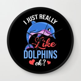 Dolphin Trainer Animal Lover Funny Cute Wall Clock