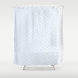 Herringbone White Decor Accent Shower Curtain