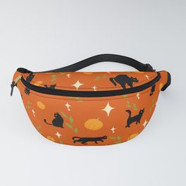Classic halloween : Cats and pumpkins  Fanny Pack