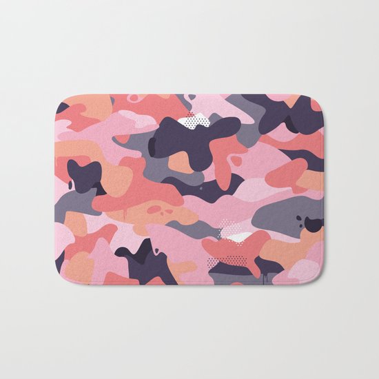 Pink camouflage Bath Mat