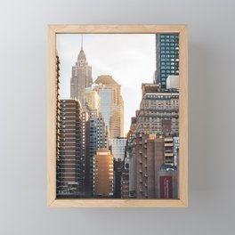 New York City Golden Hour | Architecture and Travel Photography Framed Mini Art Print