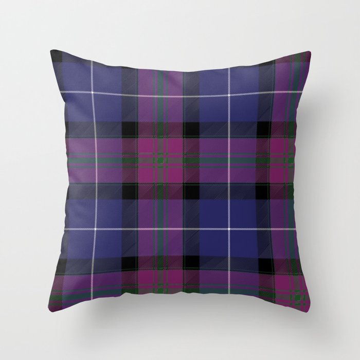 Blue plaid throw pillows discount