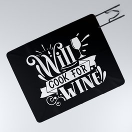 Will Cook For Wine Picnic Blanket