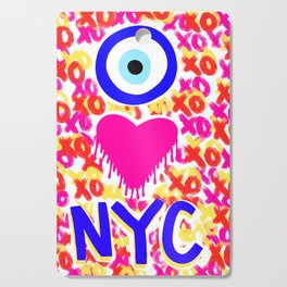 Evil Eye Heart New York Cutting Board