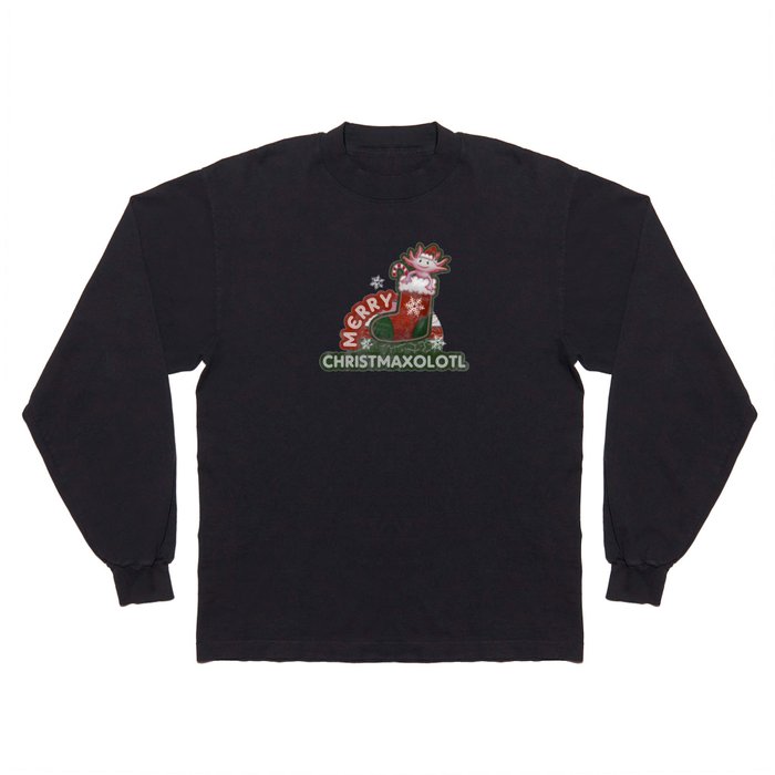 Merry Christmas Christmaxolotl Cute Axolotl Long Sleeve T Shirt