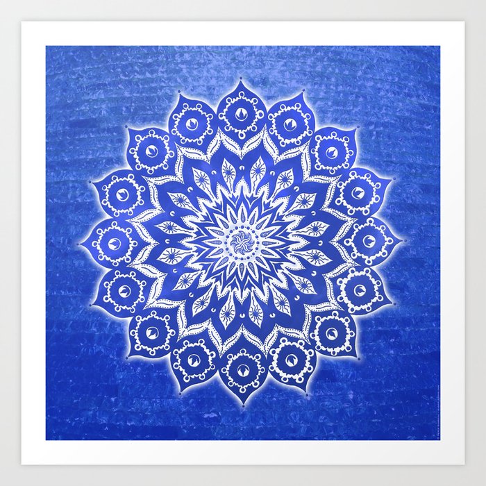 okshirahm, blue crystal Art Print