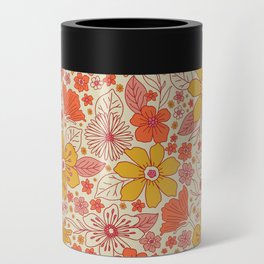 Retro 1960s Mod Floral Can Cooler