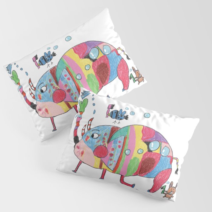 wash a colorful elephant Pillow Sham