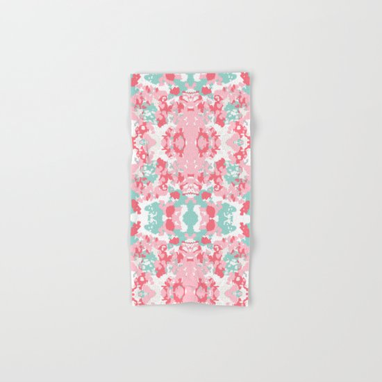 Arabella - abstract minimal pattern print art home decor trendy girly boho dorm college painting Hand & Bath Towel