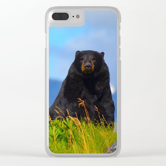 Alaskan Black Bear Clear iPhone Case
