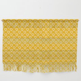 Yellow and white hearts for Valentines day Wall Hanging