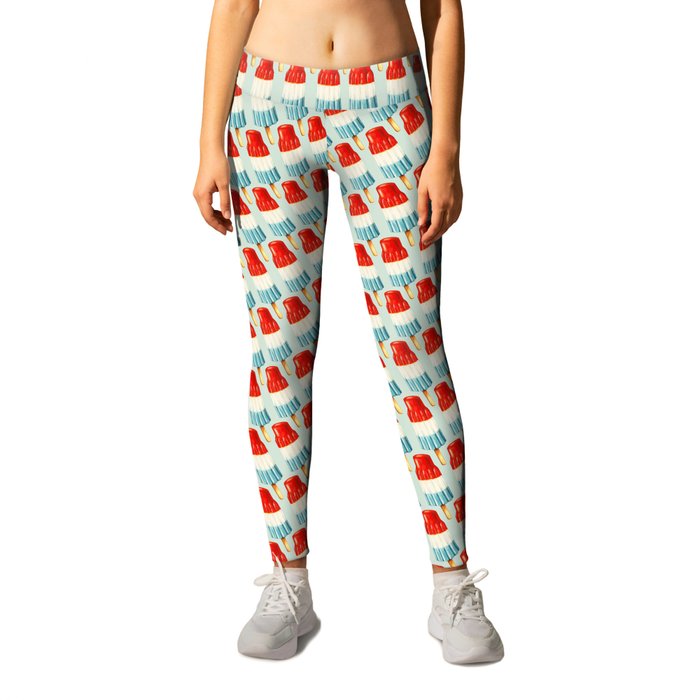 USA 4th of July Popsicle Pattern Leggings