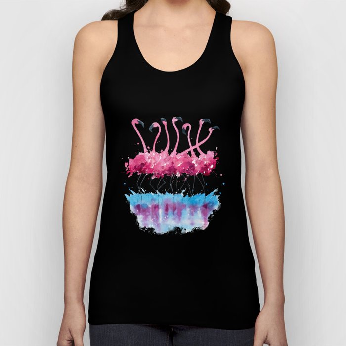 flamingos watercolor painting Tank Top