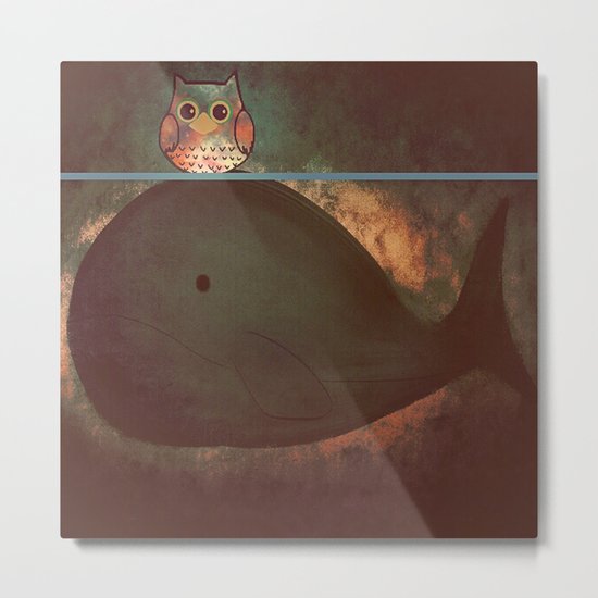 owl&whale-197 Metal Print
