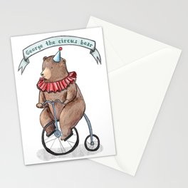 George the circus bear Stationery Cards