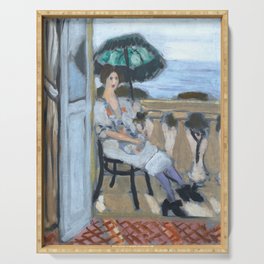 Woman holding umbrella - Henri Matisse (1919) Serving Tray