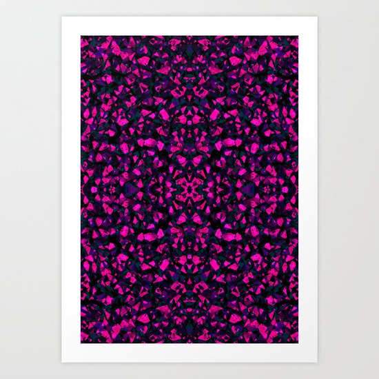Pink crystals Art Print