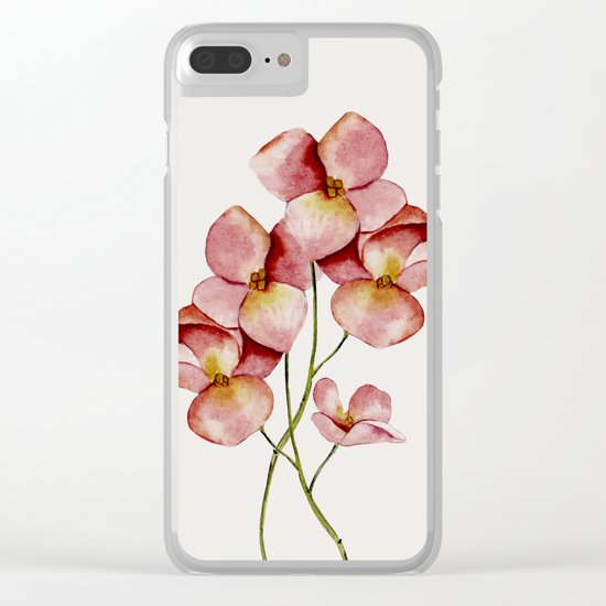 Soft Flowers Clear iPhone Case