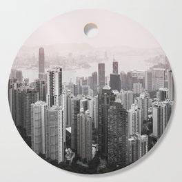 Hazy Hong Kong downtown view Cutting Board