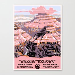 1938 Grand Canyon National Park Travel Poster Canvas Print