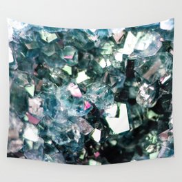 Geode Crystal Turquoise Pink Quartz Wall Tapestry