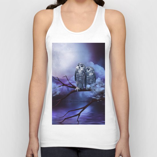 Cute couple owls Unisex Tank Top