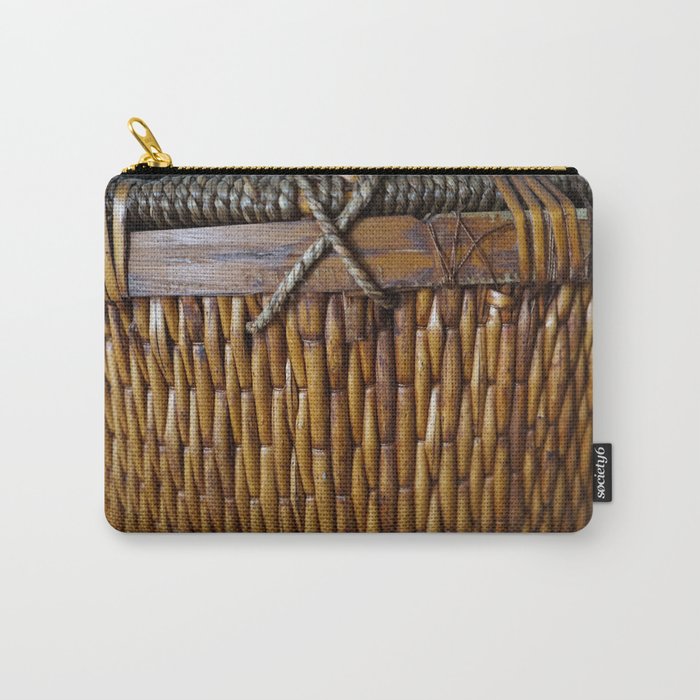 Woven Basket Carry-All Pouch